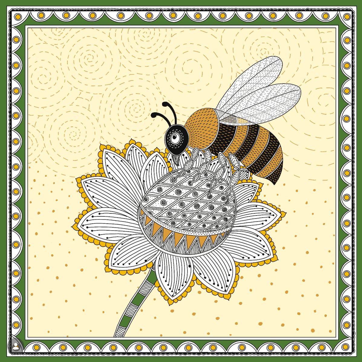 Bee and Flower Background